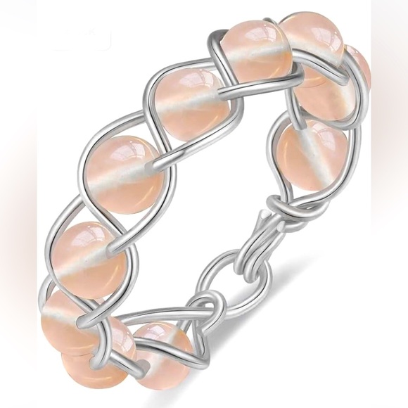 ROSE QUARTZ RING - Picture 1 of 1